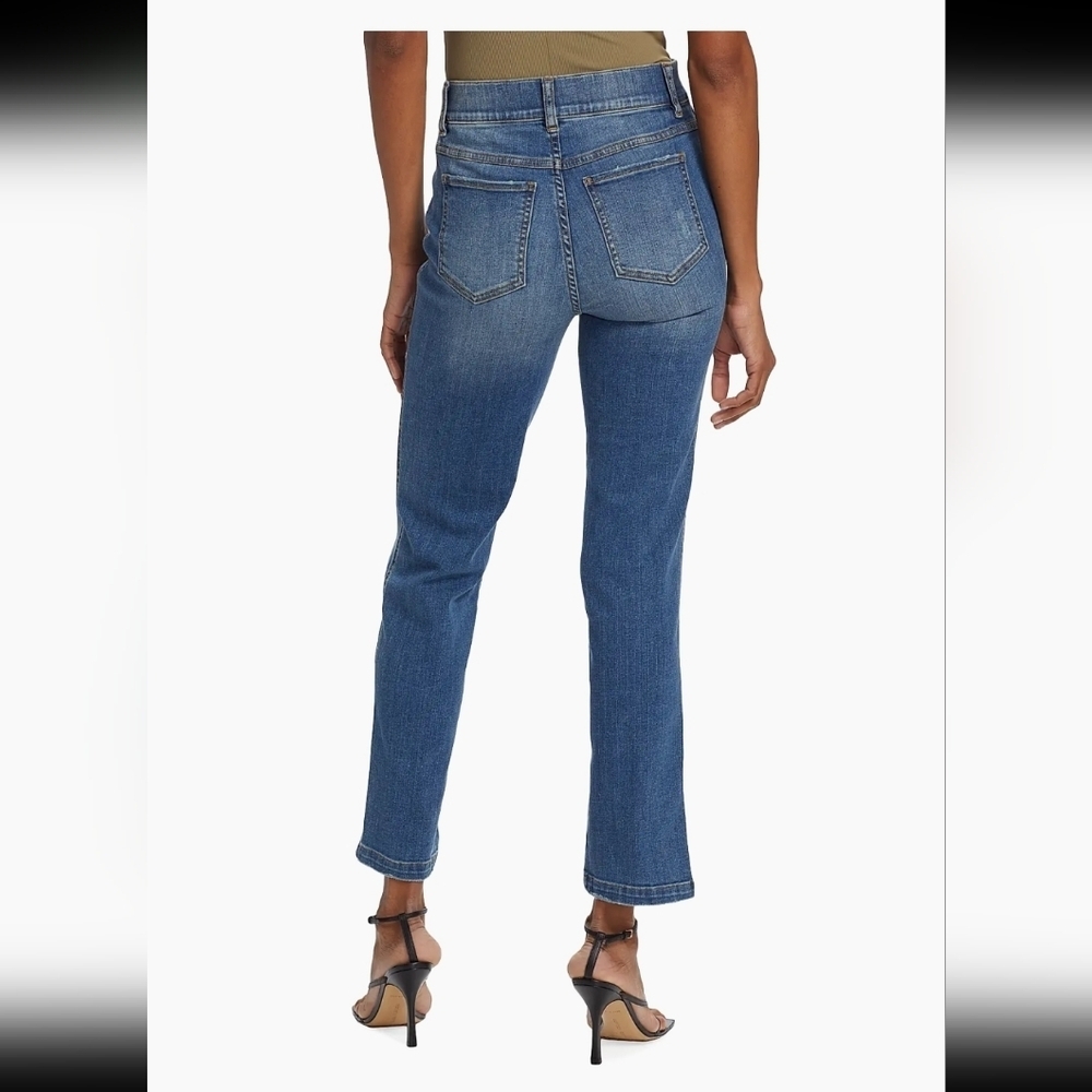 Spanx Straight-Leg Ankle High Rise Jeans Vintage Indigo Size L - Picture 2 of 8